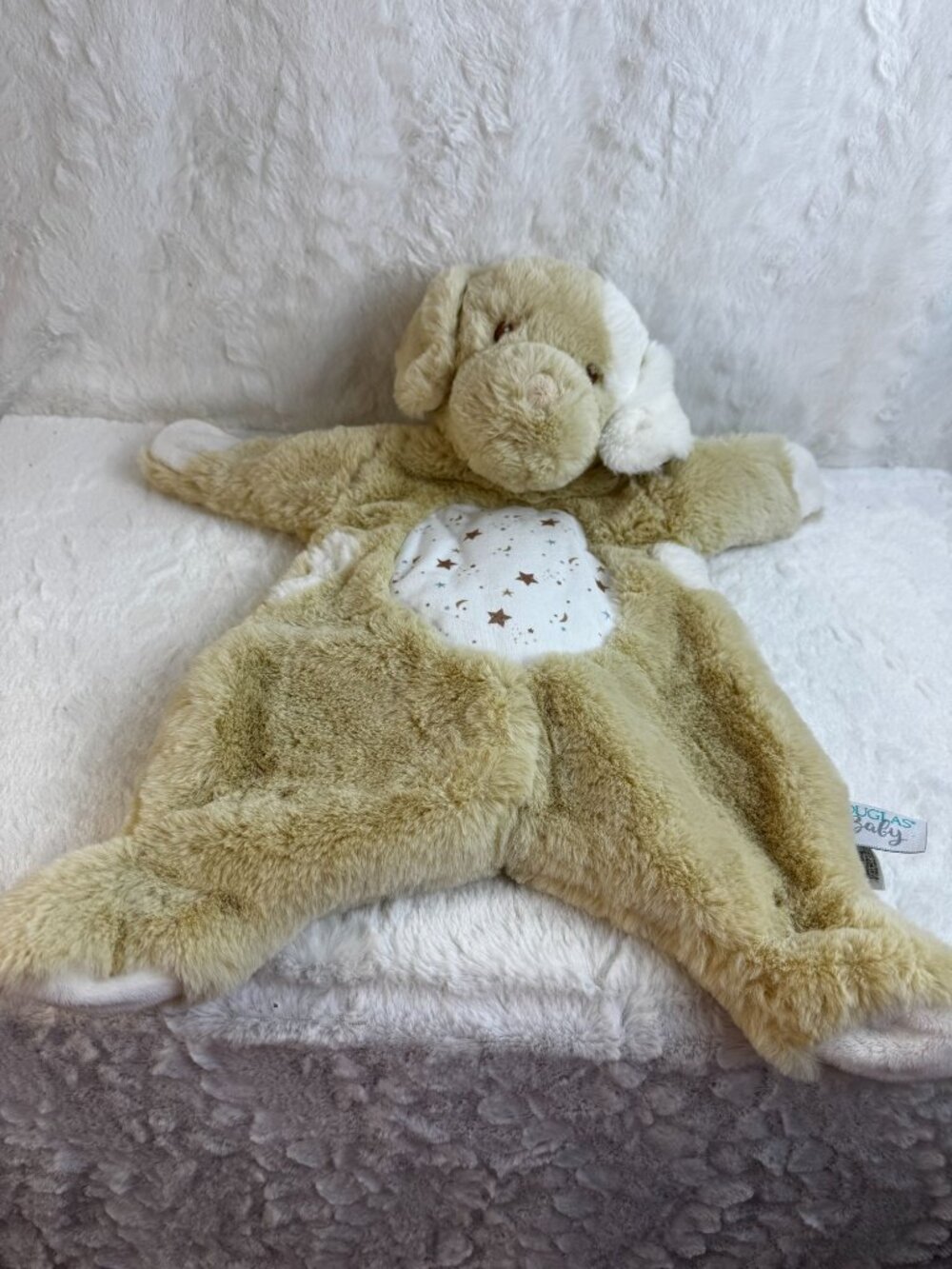 Douglas Baby Shhlumpie Plush Dog Brown Puppy Lovey Security Blanket Stars 2021